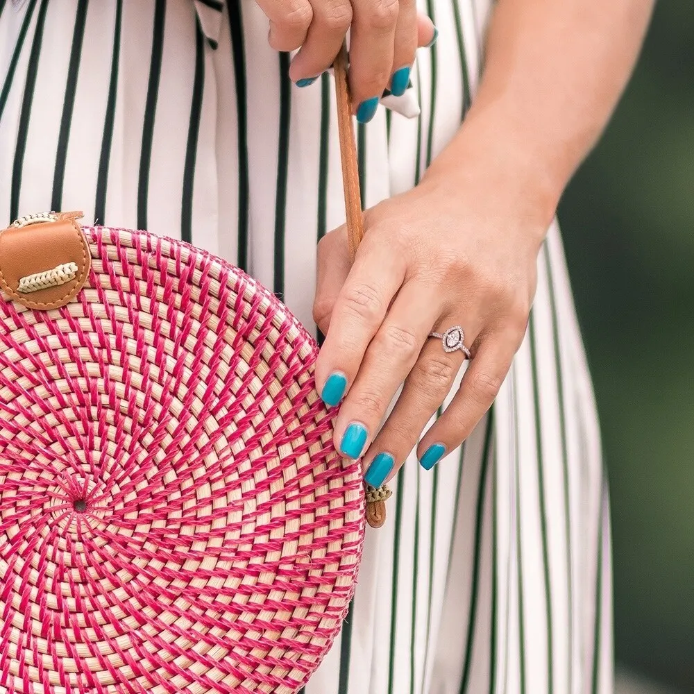 Miadora 14k White Gold 3/4ct TDW Diamond Marquise and Round-Cut Floating Halo Engagement Ring sold by Zulily product image thumbnail 4