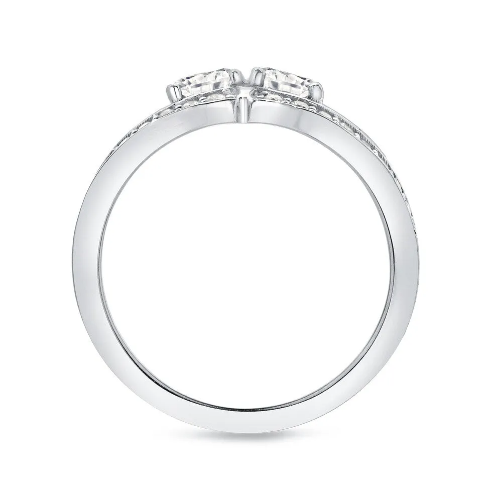 Auriya 14k Gold 3/4ct TDW Round 2-Stone Diamond Engagement Ring sold by Zulily product image thumbnail 5