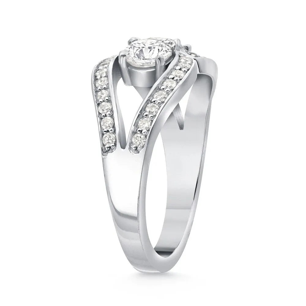 Auriya 14k Gold 3/4ct TDW Round 2-Stone Diamond Engagement Ring sold by Zulily product image thumbnail 4