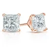 Auriya 14-karat Gold Lab Grown 3.50 carat TDW Princess Diamond Stud Earrings 4-Prong Martini Push-back sold by Zulily