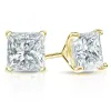 Auriya 14-karat Gold Lab Grown 3.50 carat TDW Princess Diamond Stud Earrings 4-Prong Martini Push-back sold by Zulily