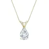 Auriya 18-karat Gold 2.25ctw Pear Solitaire Lab Grown Diamond Necklace V-End (D-E VVS) Prong - 2.25 sold by Zulily
