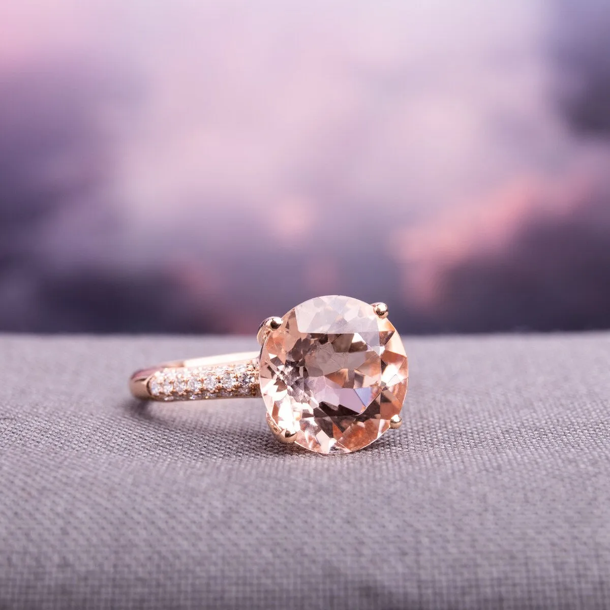 Miadora 14k Rose Gold Morganite and 1/5ct TDW Diamond Cocktail Ring (G-H, SI1-SI2) - Pink sold by Zulily