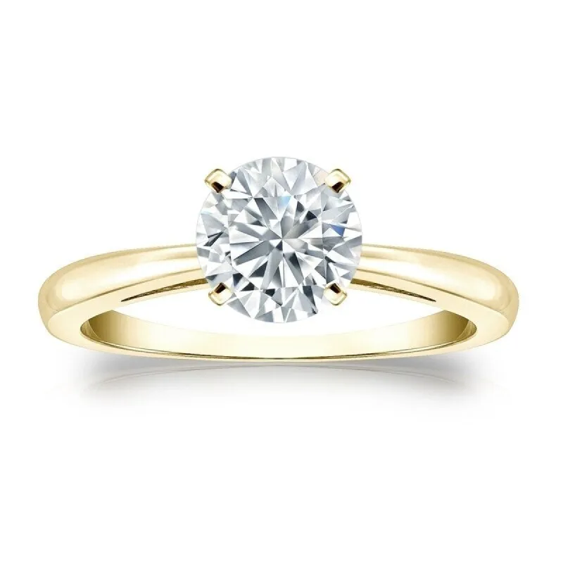 Auriya 18k Gold GIA Certified 2.00ct. TDW Round Solitaire Diamond Engagement Ring sold by Zulily