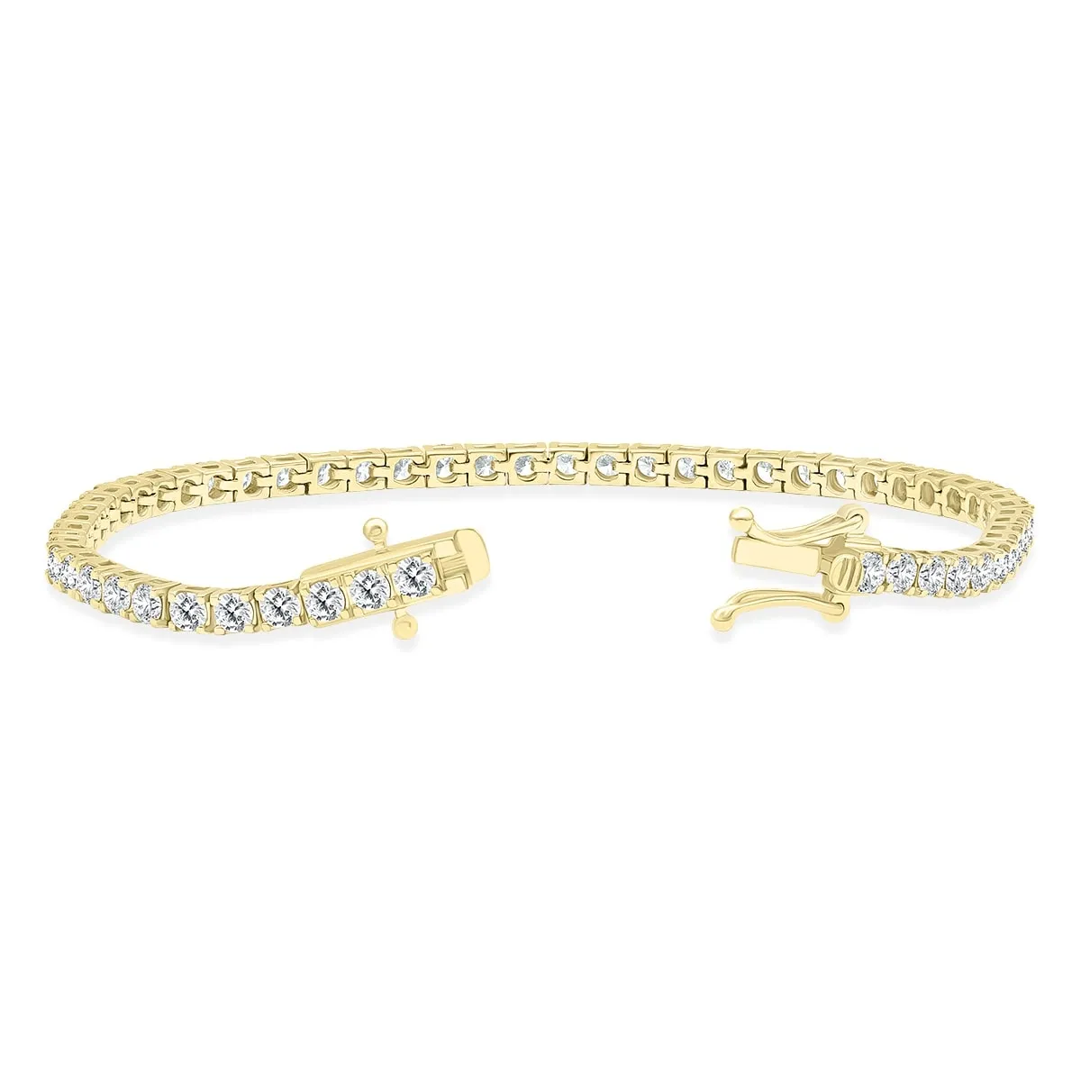 6 Carat TW Diamond Tennis Bracelet in 14K Yellow Gold sold by Zulily product image thumbnail 4