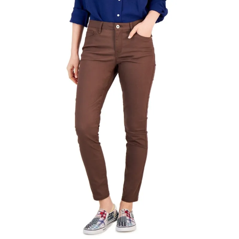 Tommy Hilfiger Women's Coated Skinny Ankle Jeans Brown sold by Zulily