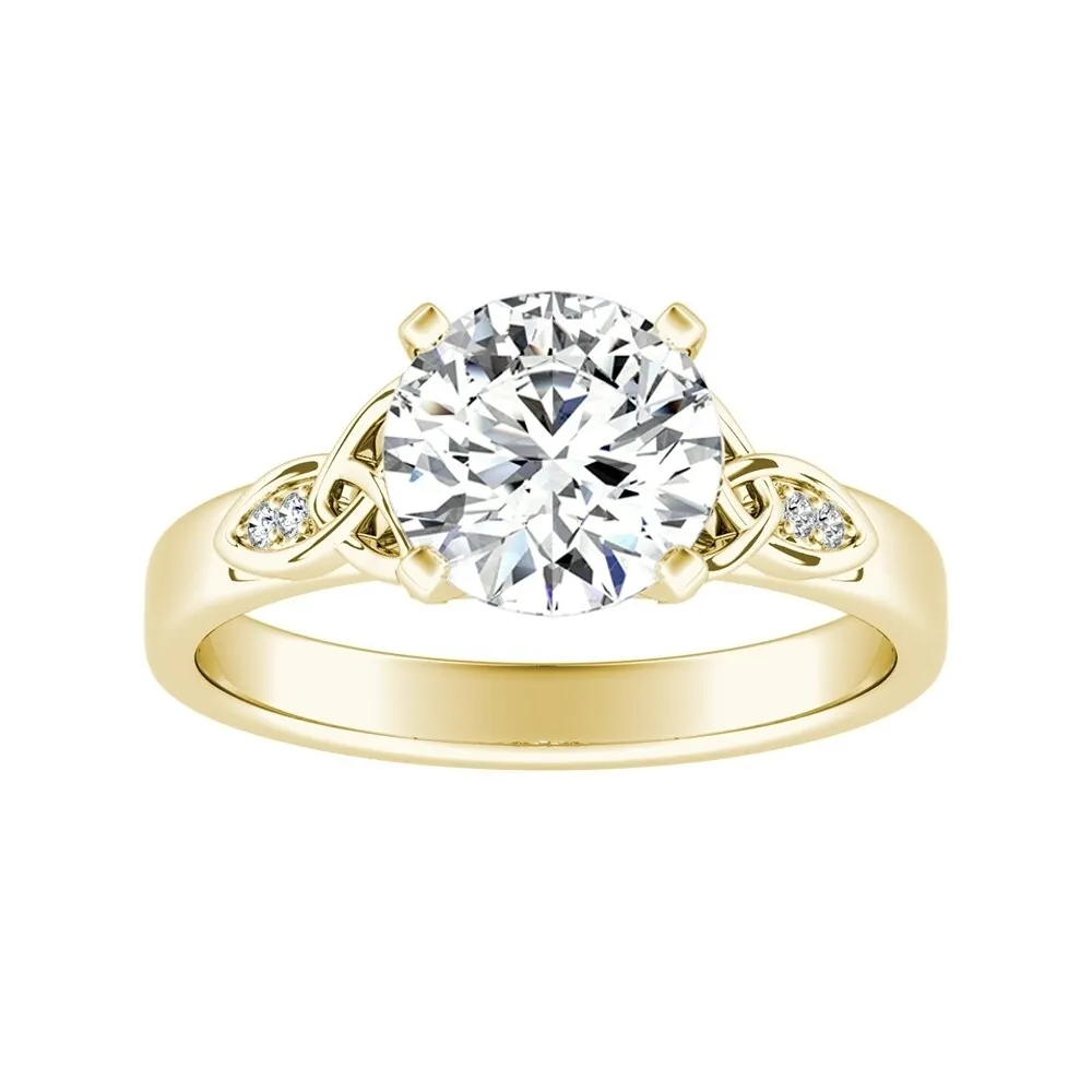 Auriya 14k Gold Modern 2 1/2ct Round Moissanite Engagement Ring sold by Zulily product image thumbnail 2