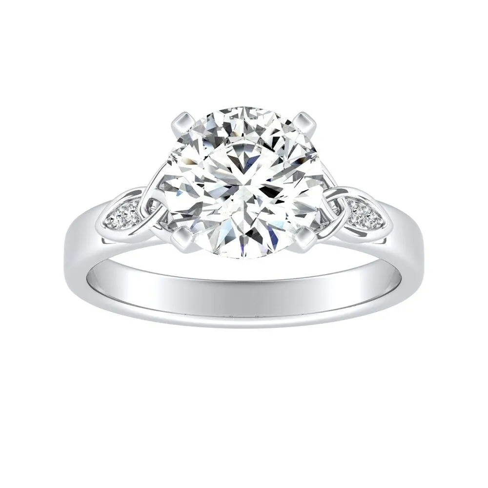 Auriya 14k Gold Modern 2 1/2ct Round Moissanite Engagement Ring sold by Zulily