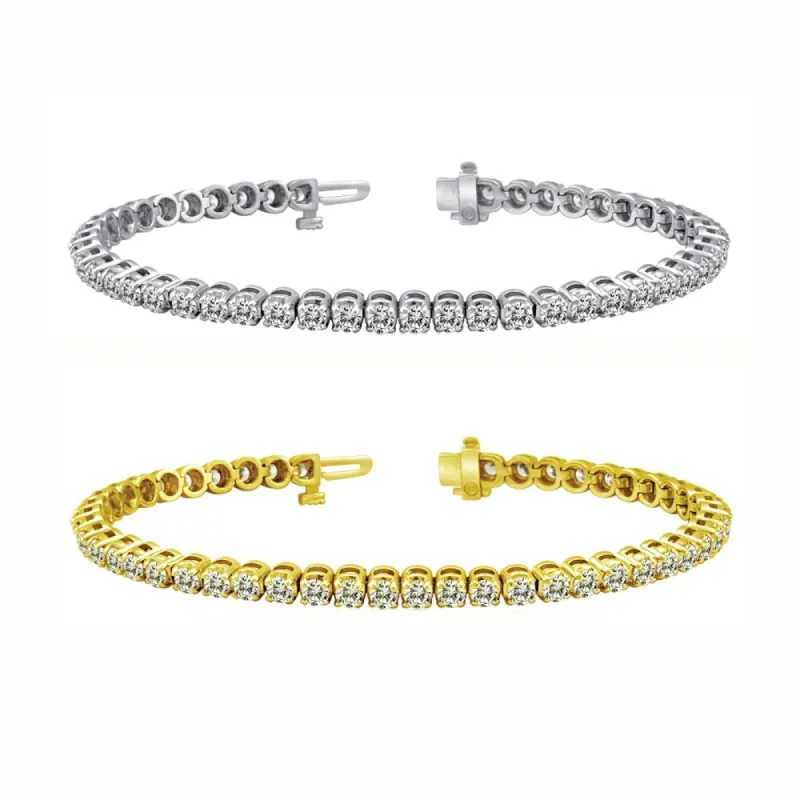 Auriya 10 carat TW Round Diamond Tennis Bracelet 14k Gold - 7-inch sold by Zulily