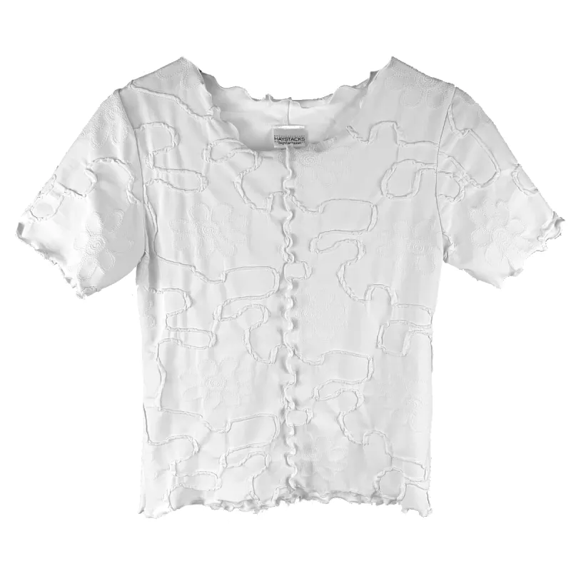 White Conduit Lettuce Tee made by Haystacks