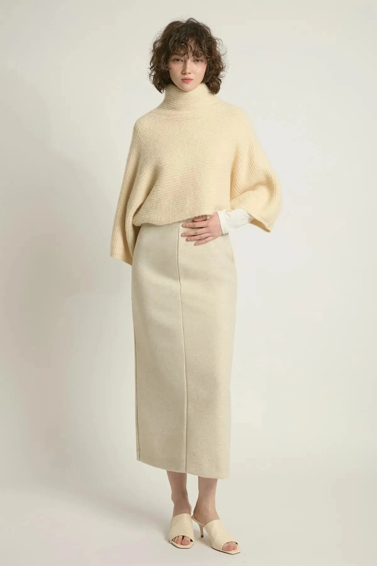 Cocoon Longsleeve Crop Sweater - Ivory sold by Haystacks product image thumbnail 2