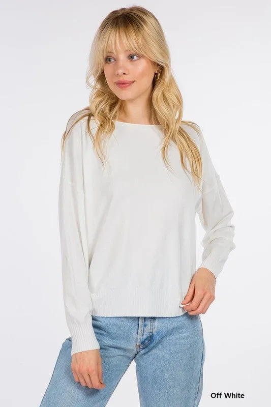 Dreamers Boat Neck Sweater made by Dreamers