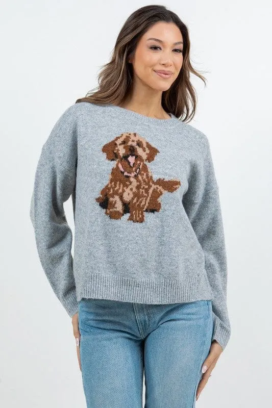 Sadie Dog Print Pullover sold by Haystacks