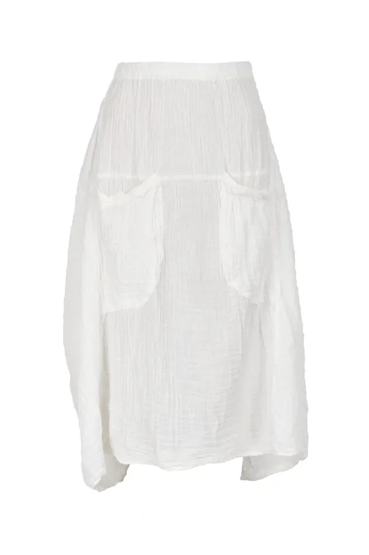 Thai Cotton Cargo Skirt - White sold by Haystacks
