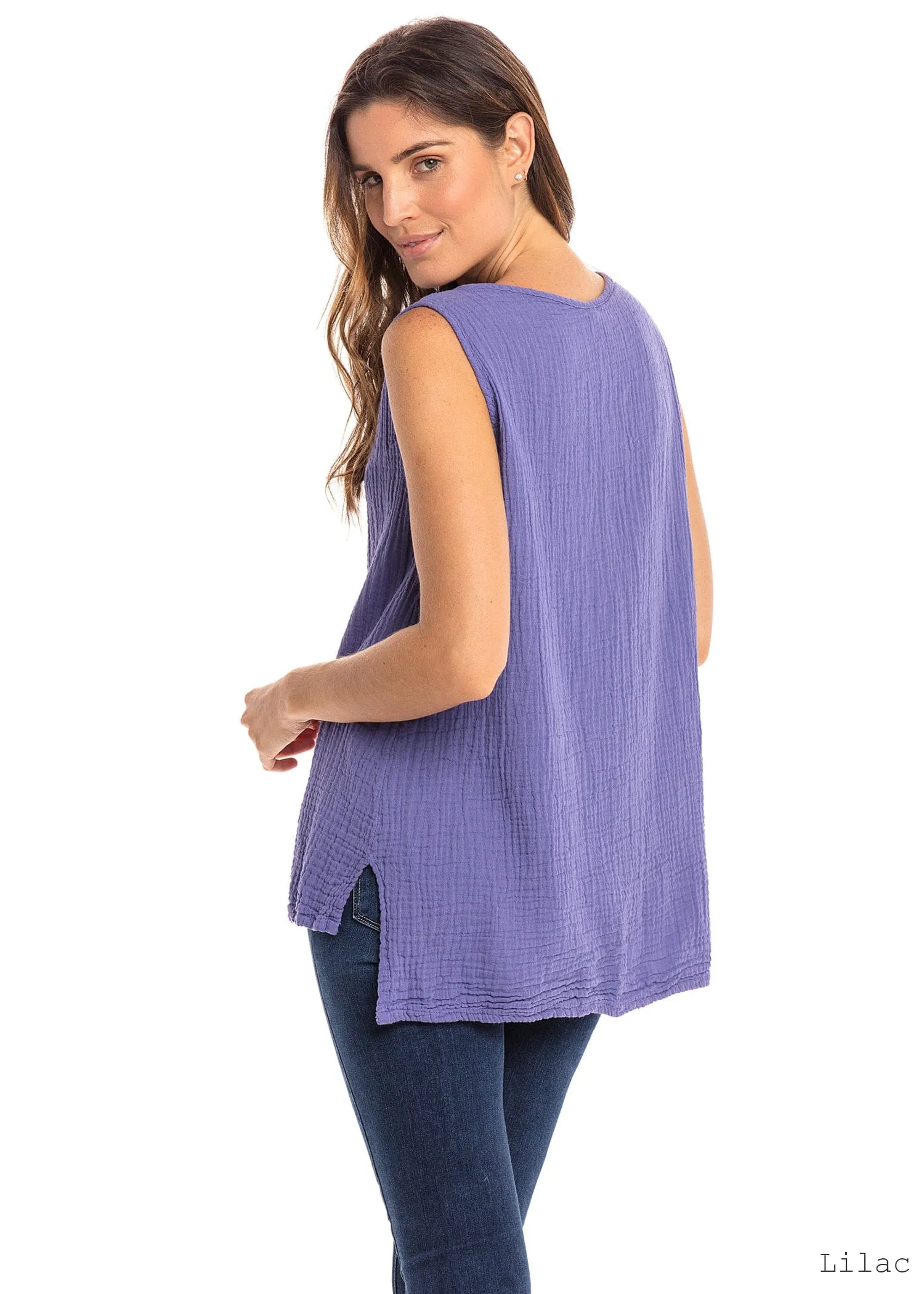 Thai Cotton V-neck Tank (16 Colors!!) sold by Haystacks product image thumbnail 2