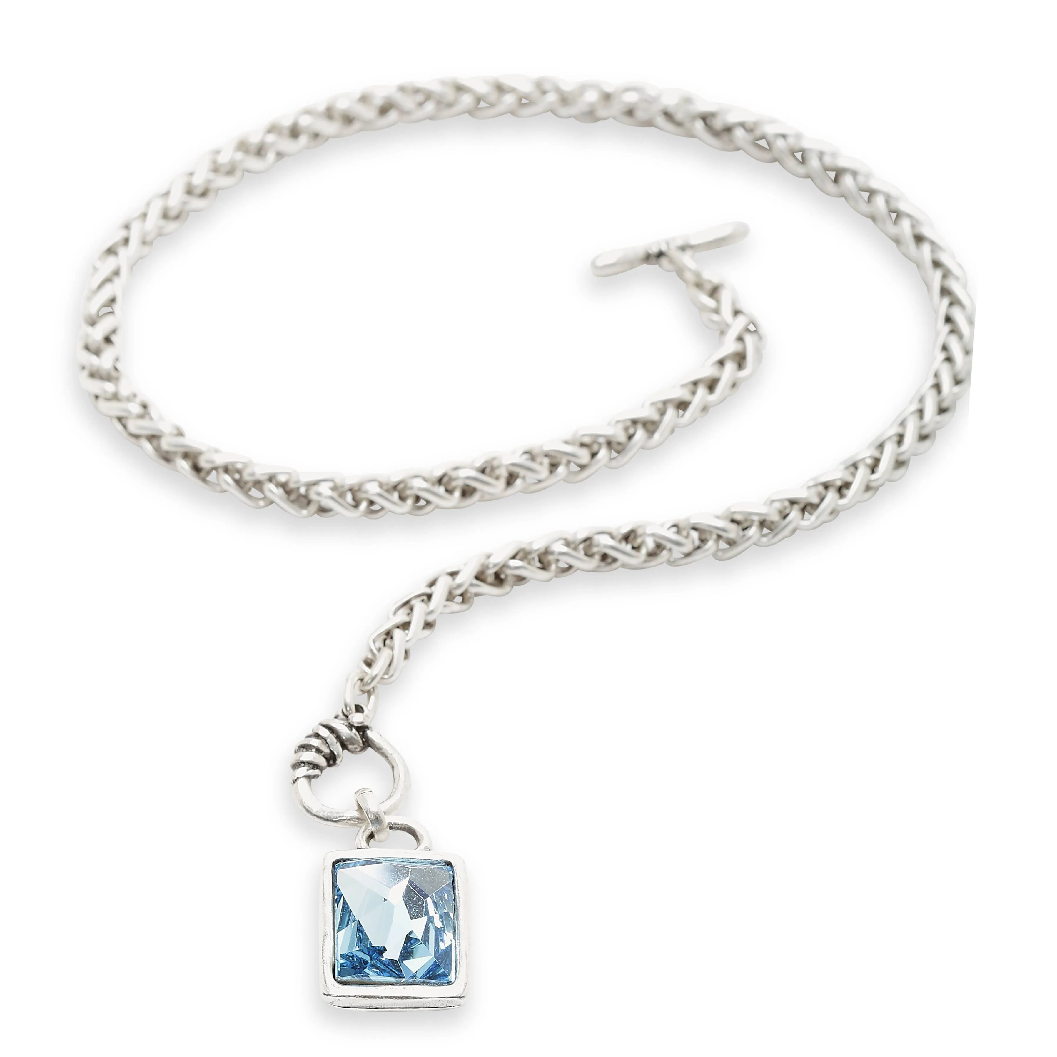 Handmade Aqua Cosmo Pewter Necklace sold by Haystacks product image thumbnail 2