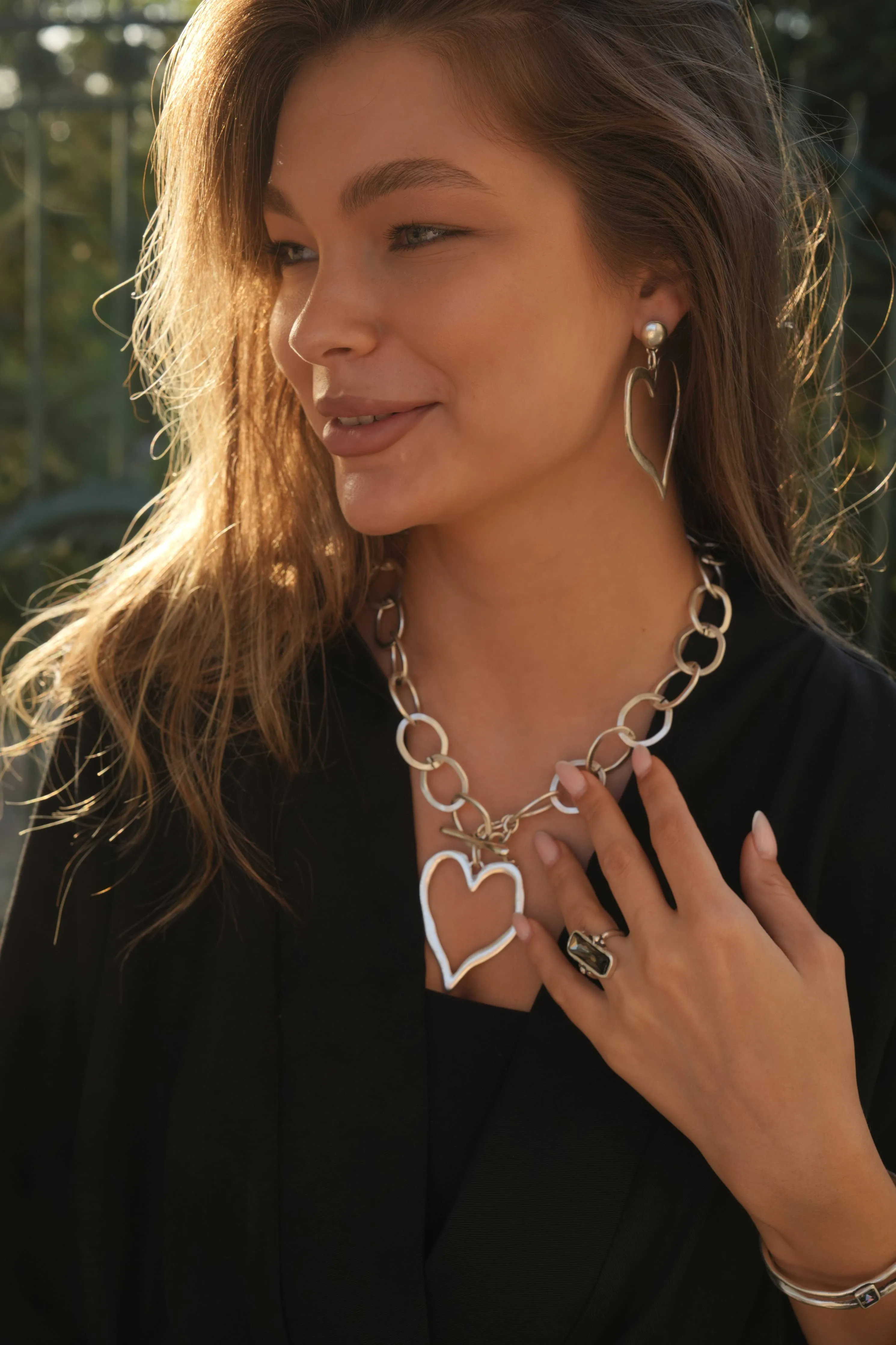 Handmade Heart Pewter Necklace sold by Haystacks product image thumbnail 4