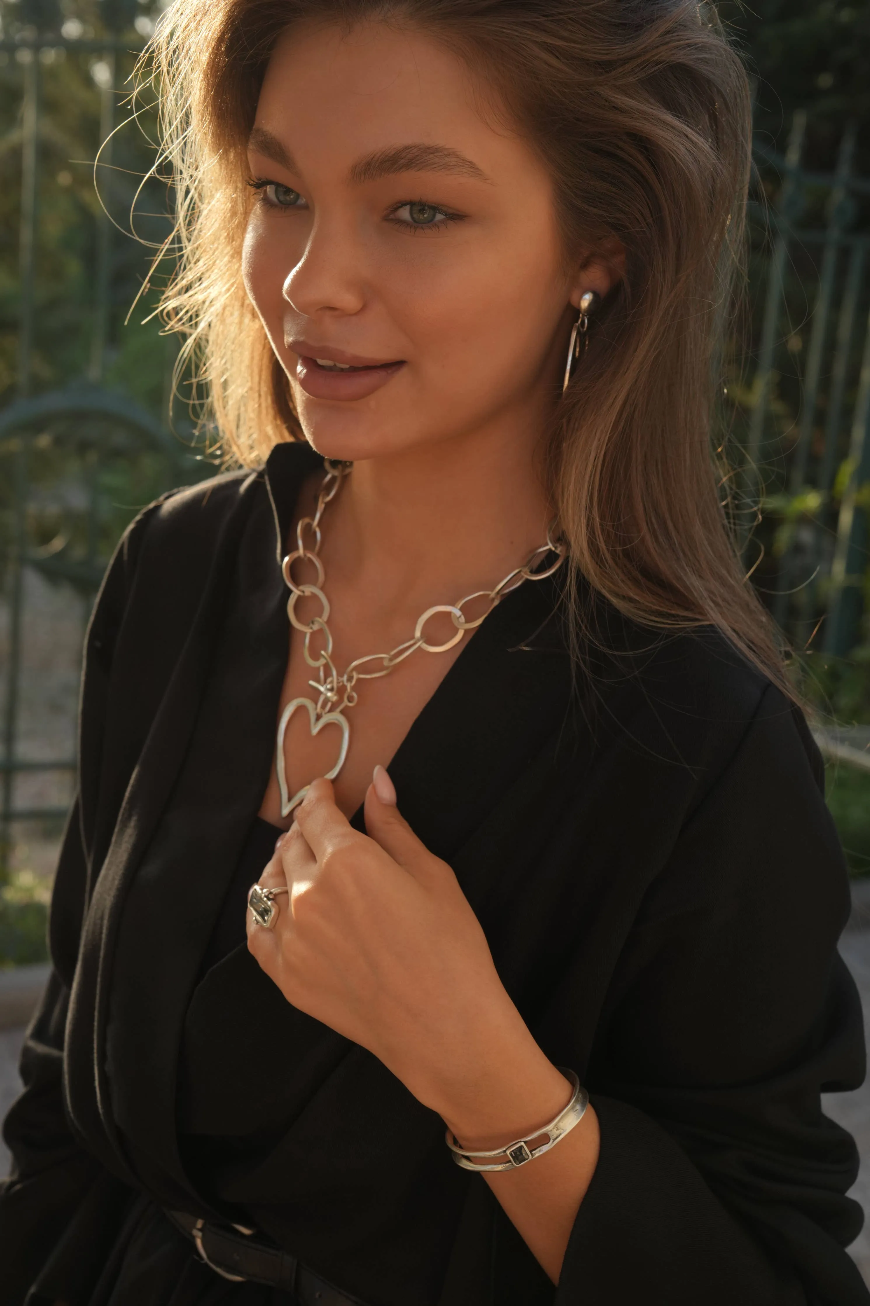 Handmade Heart Pewter Necklace sold by Haystacks product image thumbnail 3