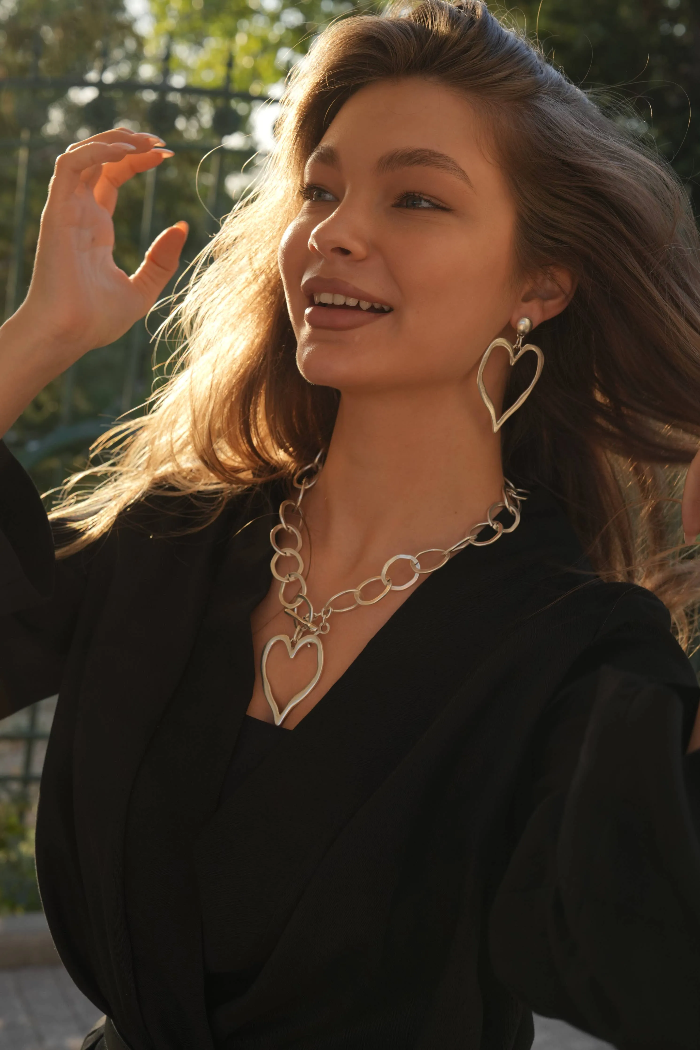 Handmade Heart Pewter Necklace sold by Haystacks product image thumbnail 2