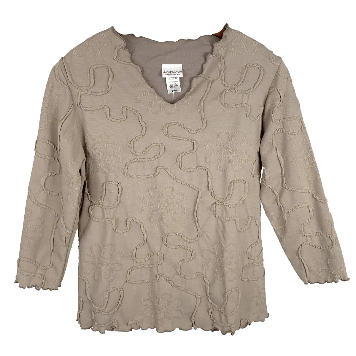 Desert Taupe Conduit Surreal Textured Top sold by Haystacks
