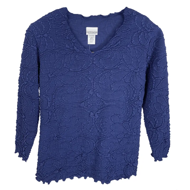 Bellwether Blue Fluence Surreal Textured Top made by Haystacks