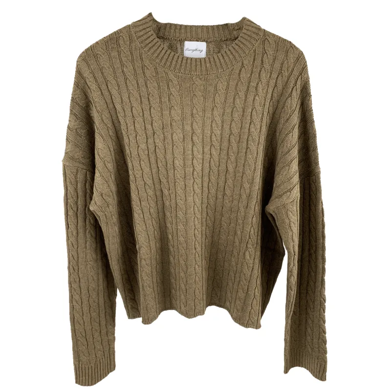 Everything Cable Knit Sweater - Desert Taupe sold by Haystacks