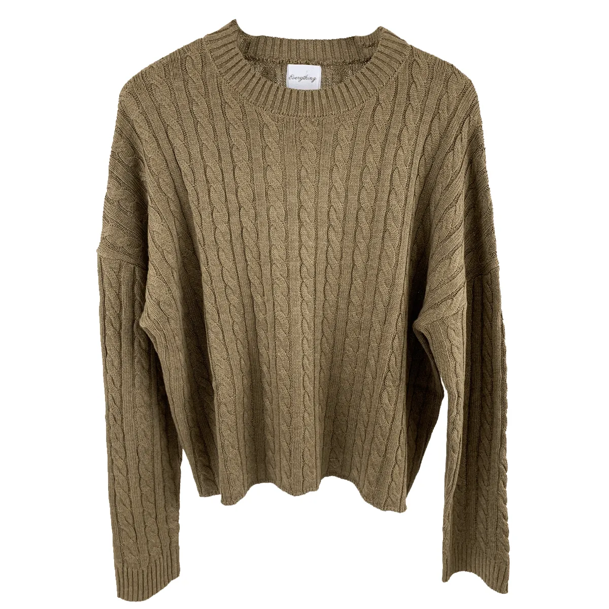 Everything Cable Knit Sweater - Desert Taupe sold by Haystacks