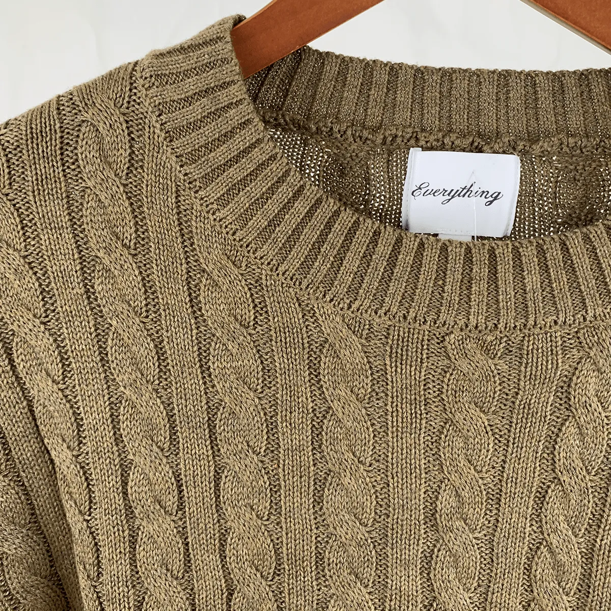 Everything Cable Knit Sweater - Desert Taupe sold by Haystacks product image thumbnail 2
