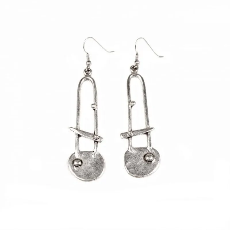 Artists Palette Pewter Earrings sold by Haystacks