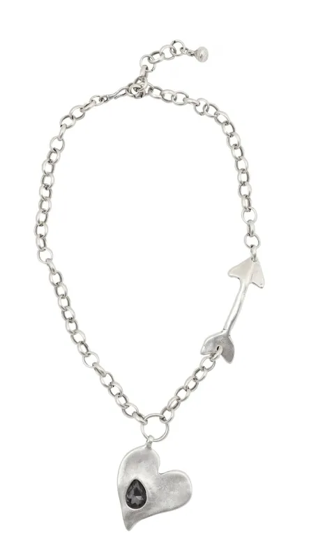 Heart and Arrow Gemstone Necklace sold by Haystacks