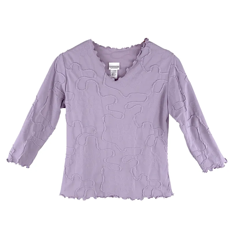 Lavender Grey Conduit Surreal Top made by Haystacks