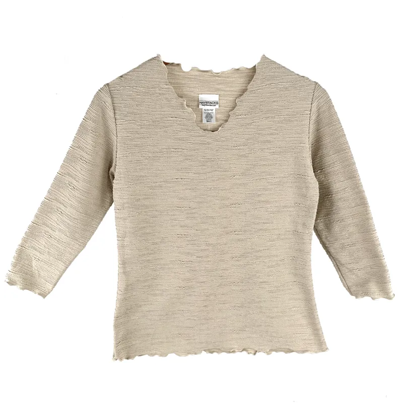 Brown Rice Crepado Surreal Top made by Haystacks