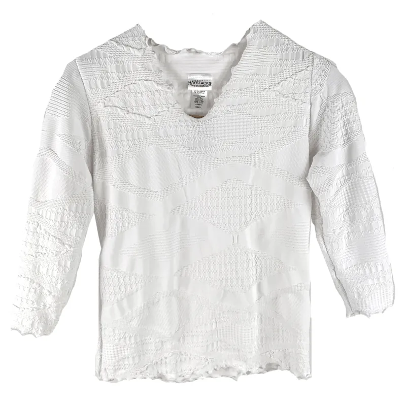 White Authentic Surreal Top made by Haystacks