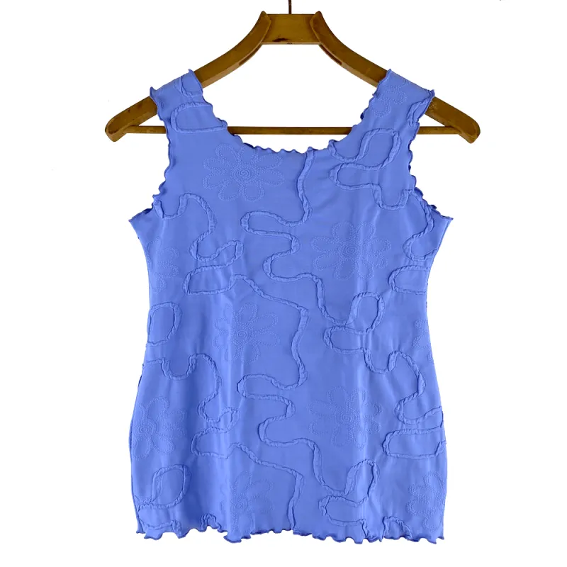 Cornflower Conduit Textured Charming Tank Top sold by Haystacks