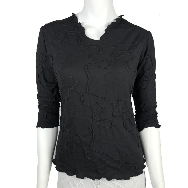 Black Conduit Surreal Textured Top made by Haystacks