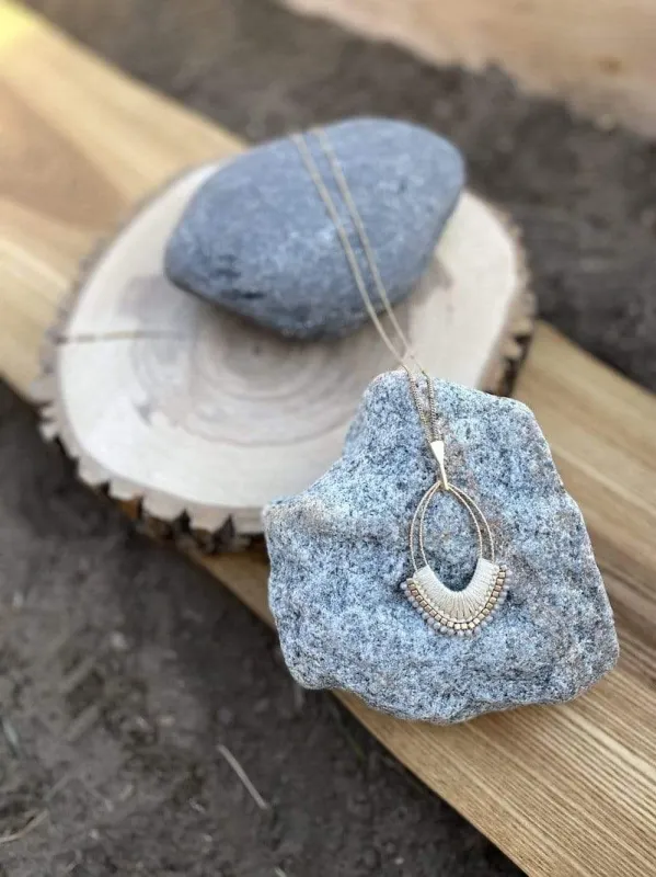 Fiddle Leaf Pendant Necklace sold by Haystacks