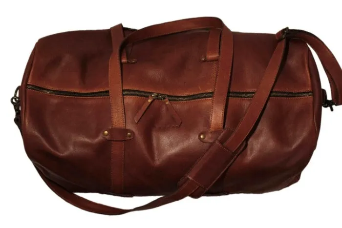 Large Leather Duffel Bag sold by BAYRAW product image thumbnail 2
