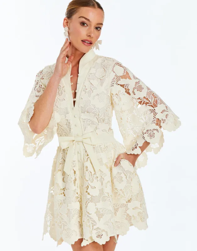 Carmen Lace Mini Dress sold by MESTIZA