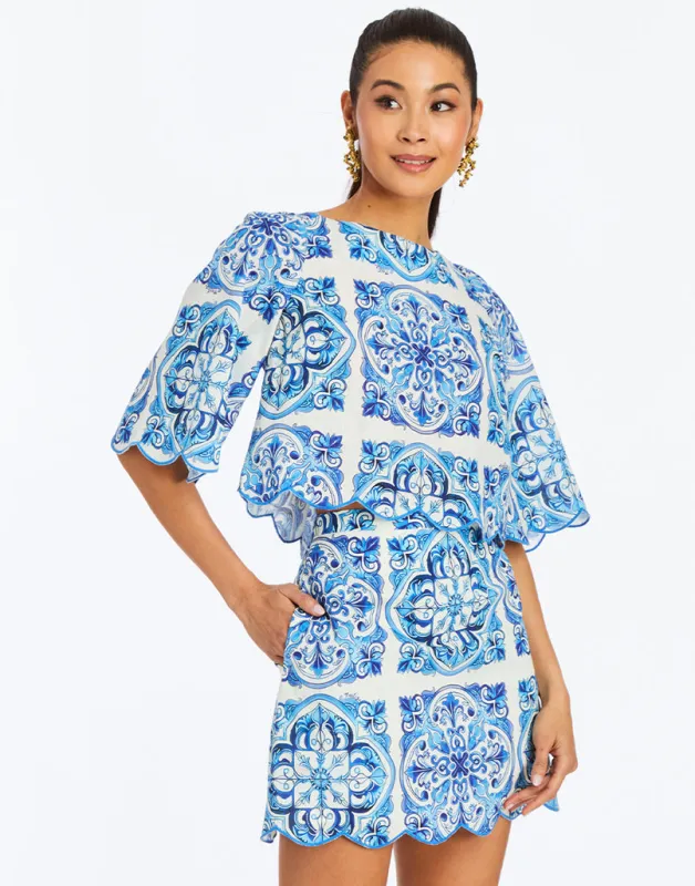 Charlize Scallop Top sold by MESTIZA