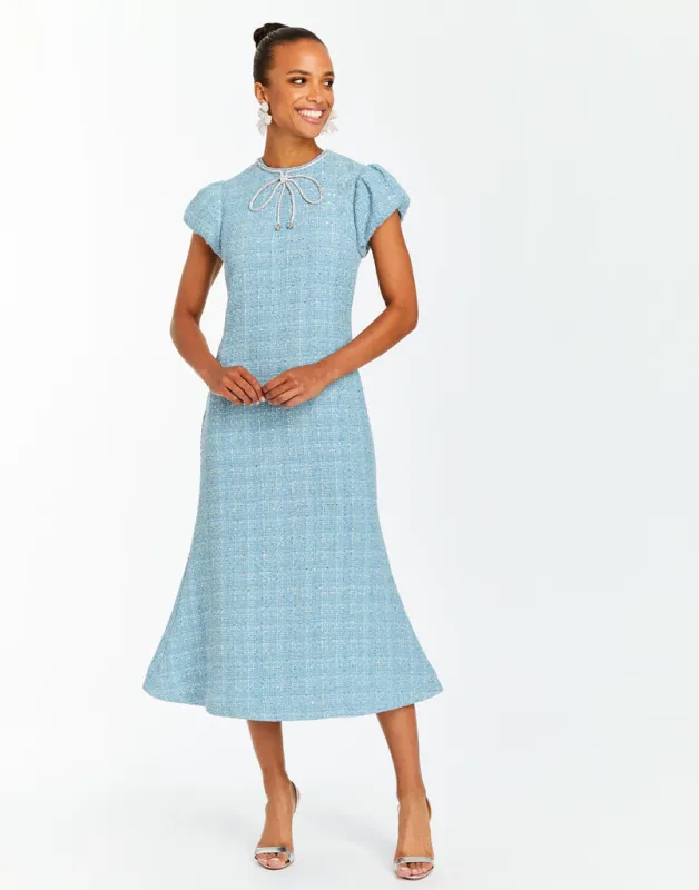 Perla Bow Midi Dress sold by MESTIZA