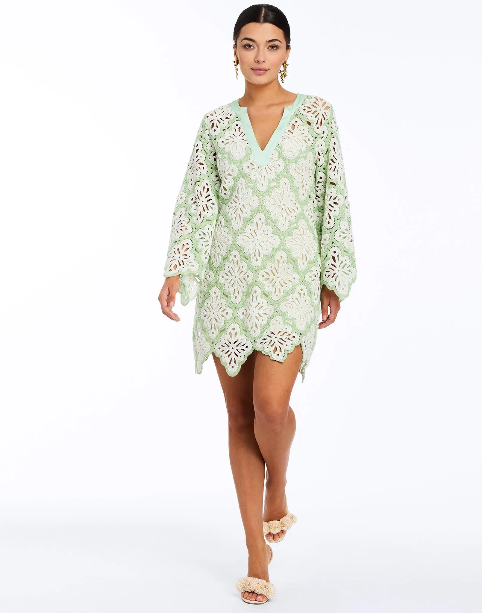 Palermo Crochet Mini Dress sold by MESTIZA