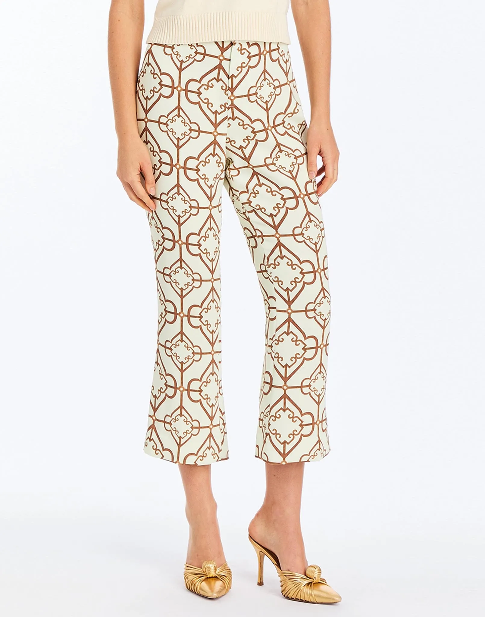 Tuxedo Crop Kick Pants sold by MESTIZA