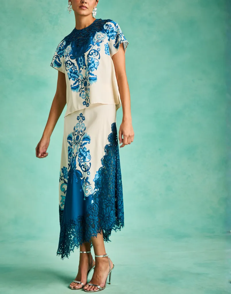 Gracie Lace Midi Skirt sold by MESTIZA