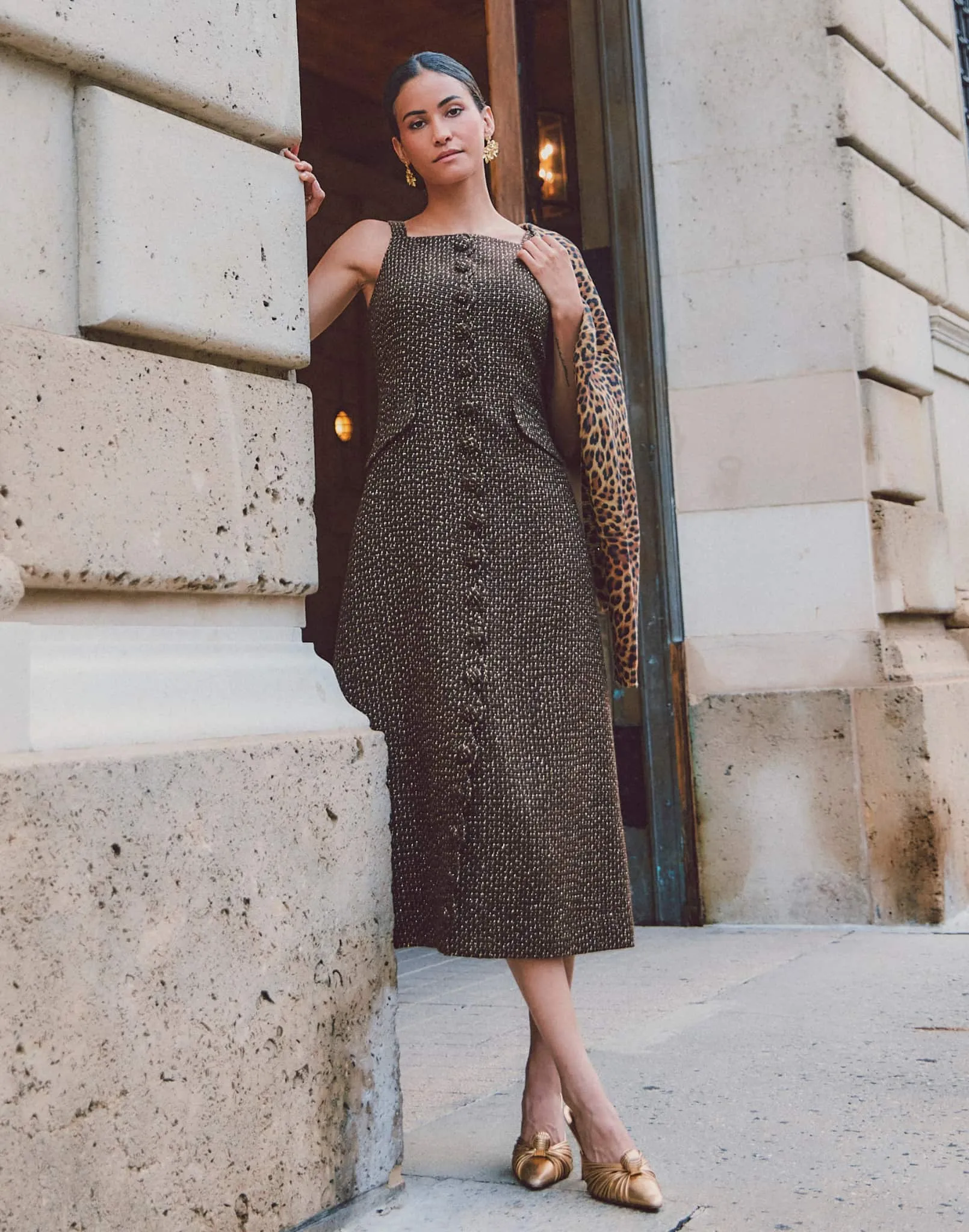 Espresso Midi Dress SMS sold by MESTIZA product image thumbnail 2