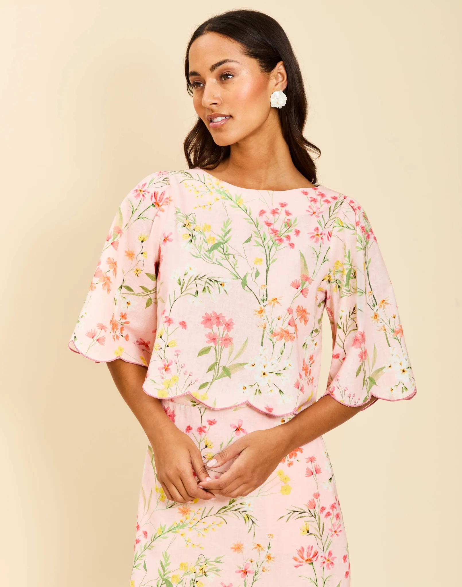 Pre-Order - Charlize Scallop Top sold by MESTIZA