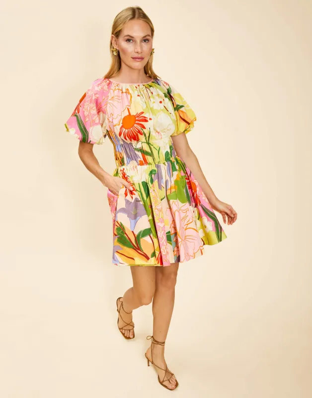 Breakfast Smocked Mini Dress sold by MESTIZA