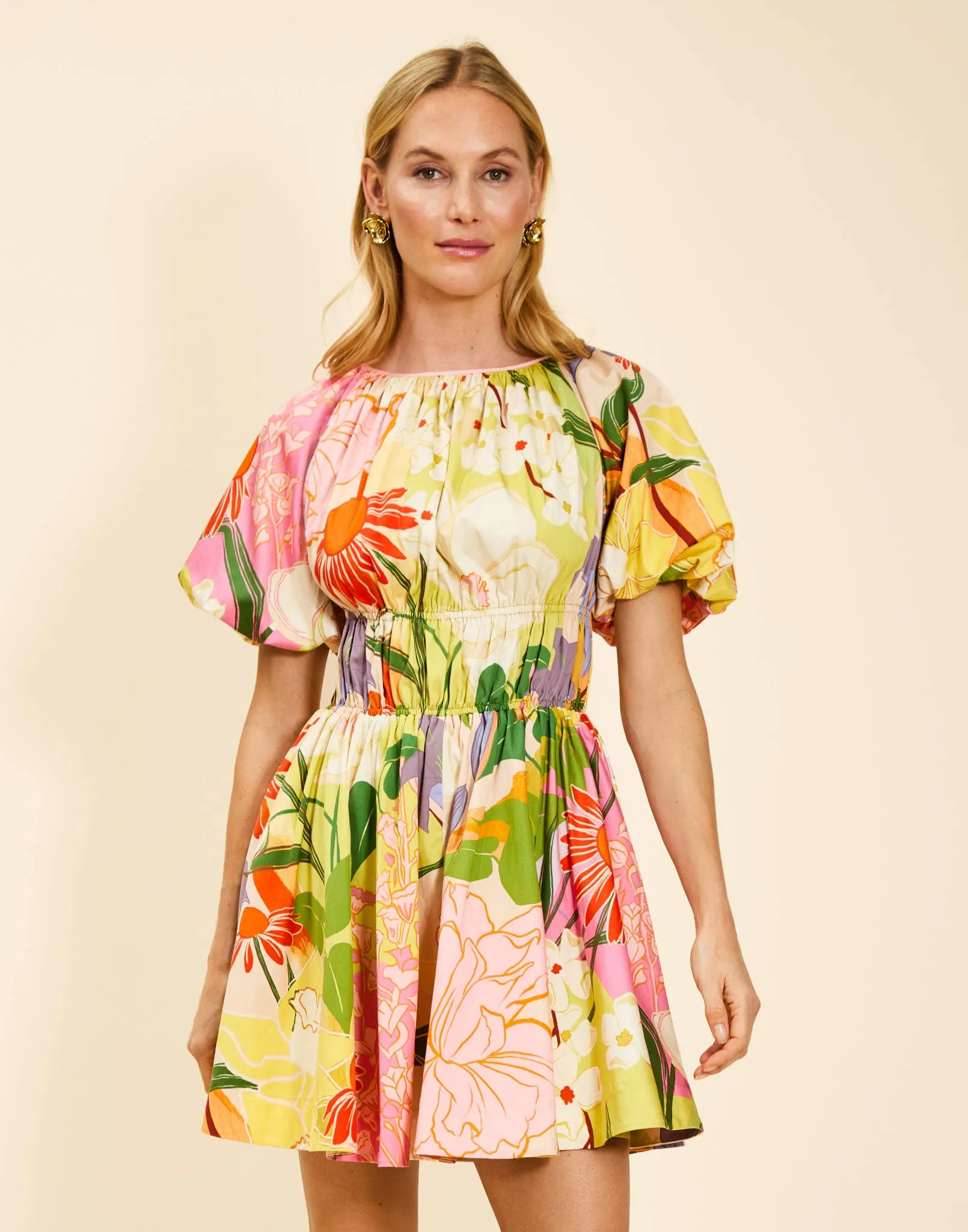 Breakfast Smocked Mini Dress sold by MESTIZA product image thumbnail 2