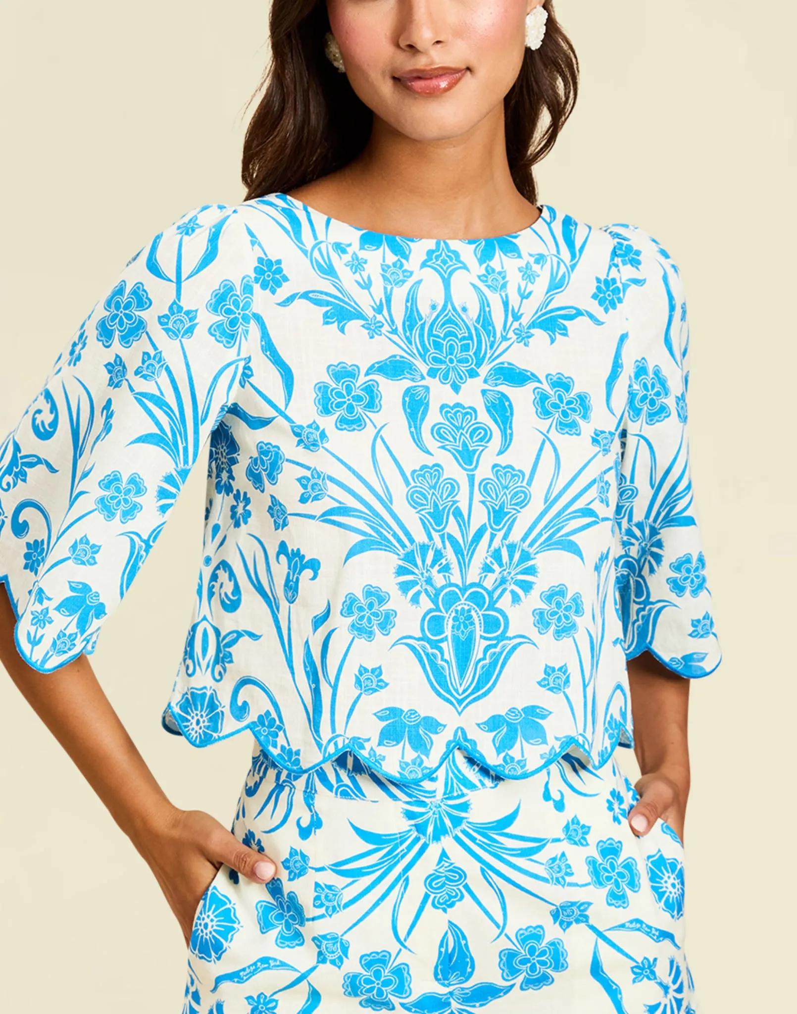 Charlize Scallop Top sold by MESTIZA product image thumbnail 5