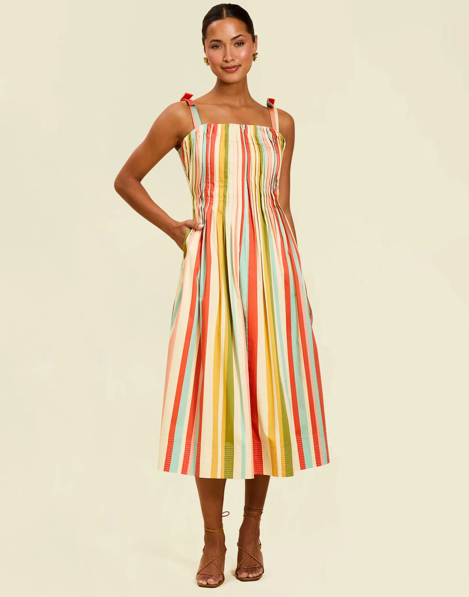 Pre-Order - Anais Pintuck Midi Dress sold by MESTIZA product image thumbnail 2