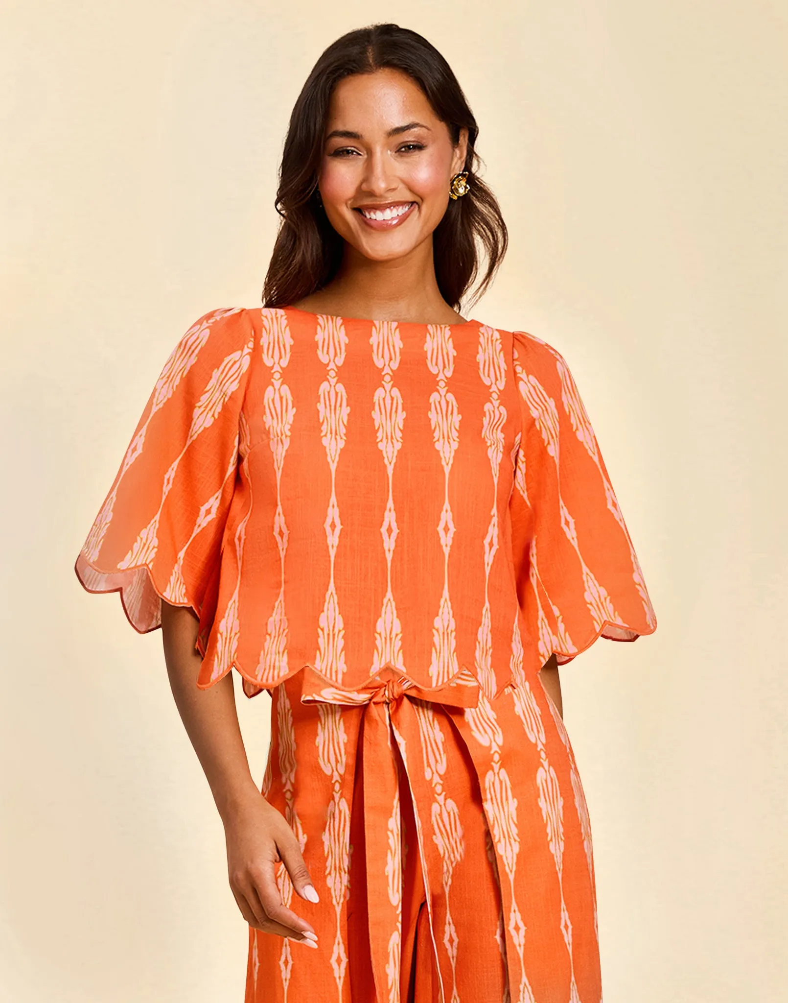 Charlize Scallop Top sold by MESTIZA